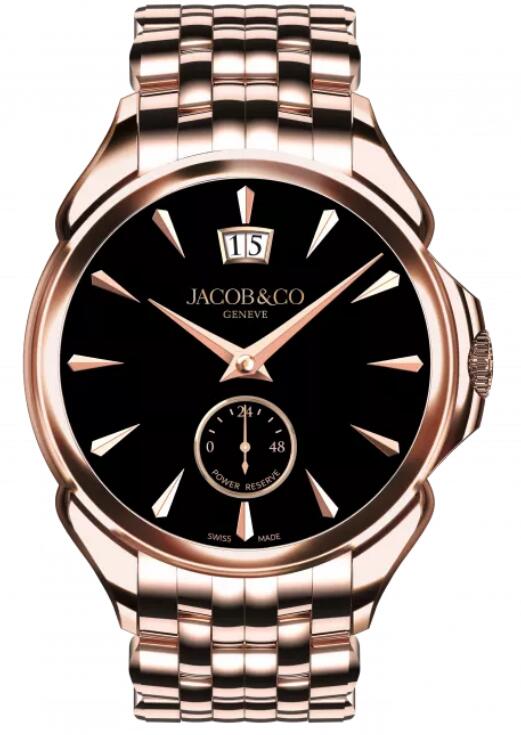 Review Jacob & Co palatial classic ROSE GOLD (ONYX BLACK) BRACELET PC400.40.AA.AC.A40AA Replica watch